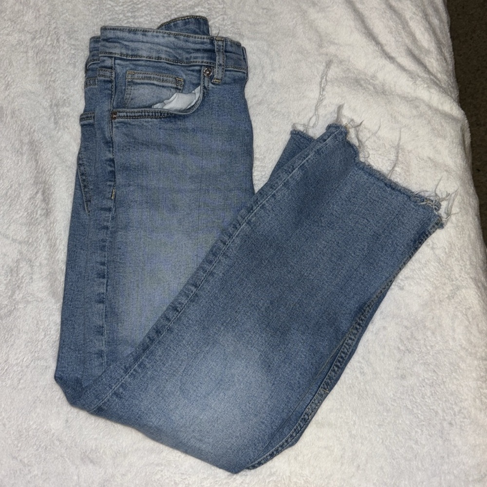 Zara Blue Ankle & Cropped Jeans
